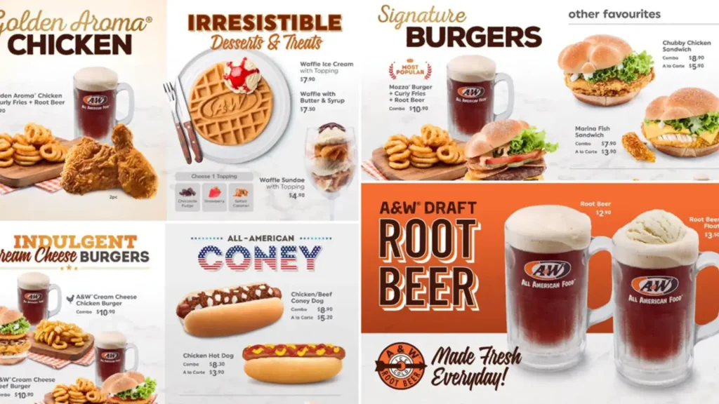A&W Menu