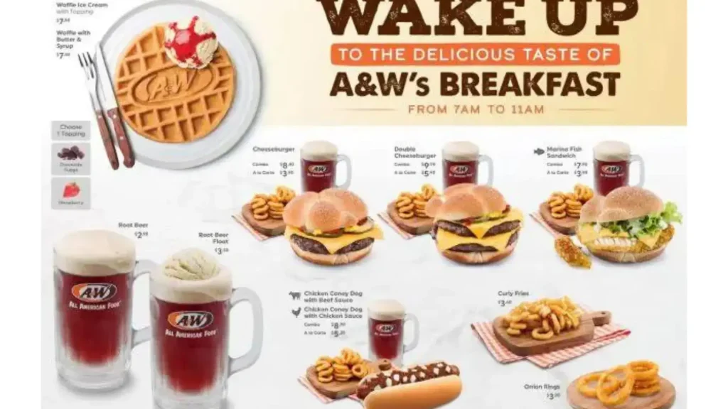 A&W Menu Singapore with prices