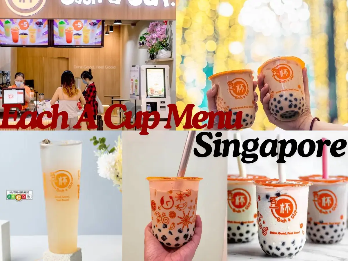 Each A Cup Menu Singapore with Prices