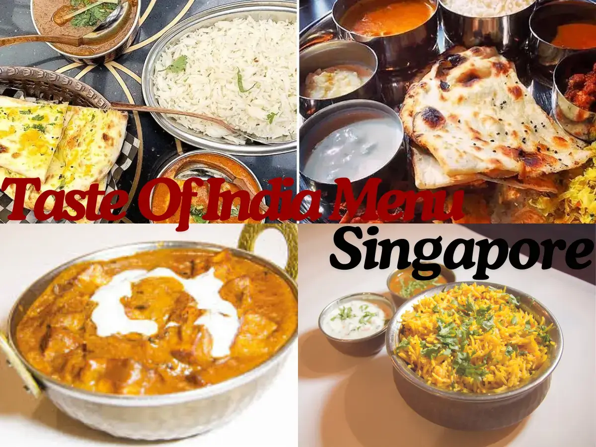 Taste Of India Menu Singapore with Prices