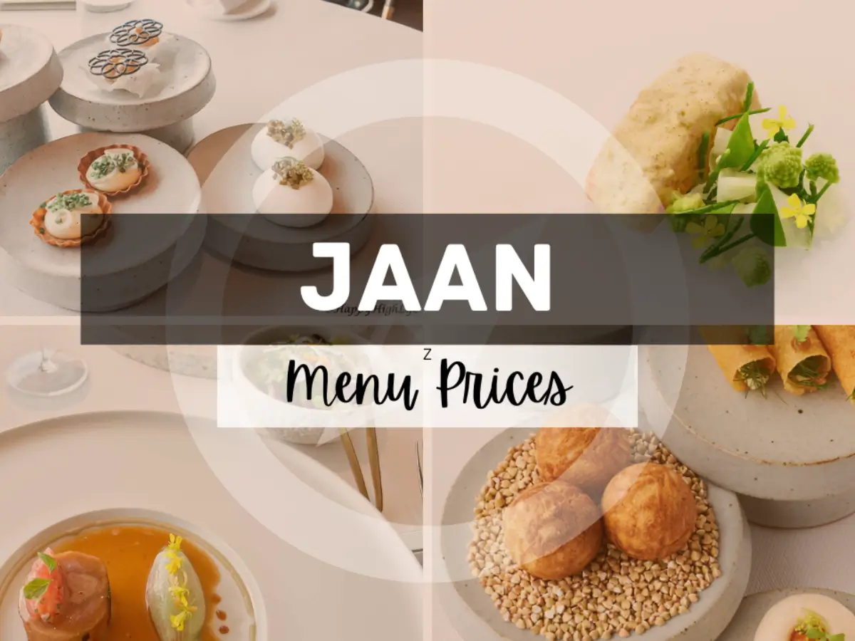 Jaan Menu Singapore with Prices